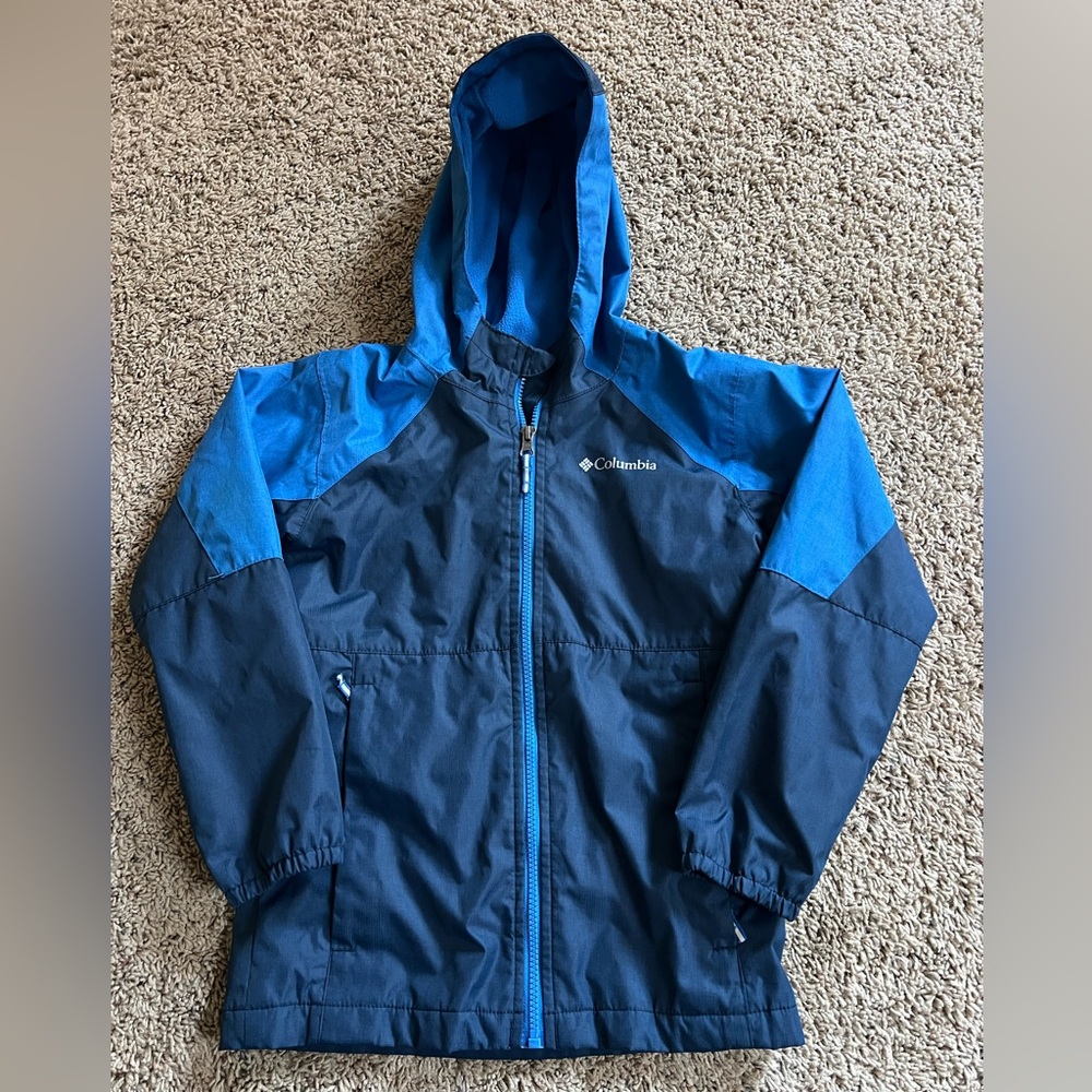 Columbia Kids Two-Tone Blue Raincoat Size 8